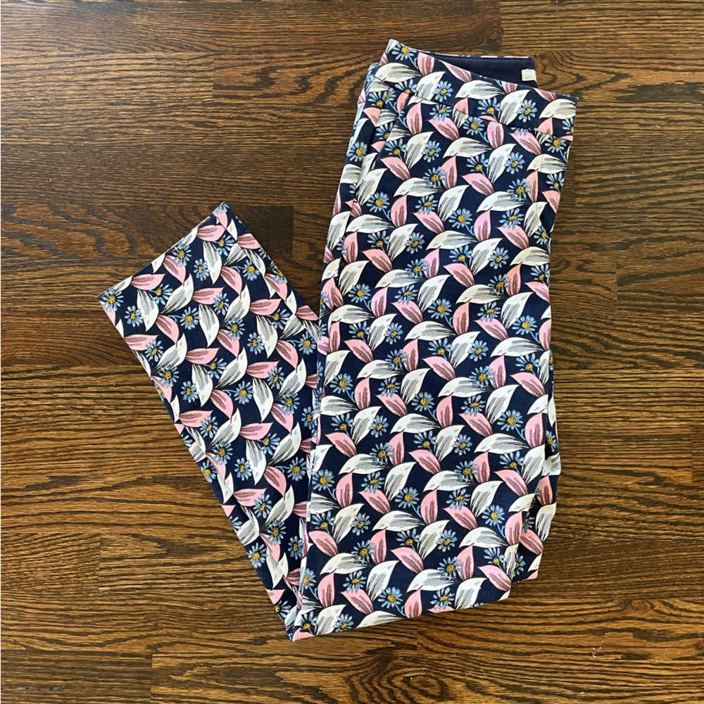 Boden Slim Stretch Richmond Pants 10 Floral